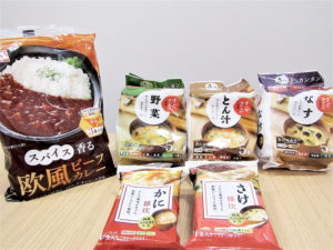 レトルトカレー、フリーズドライ食品、フリーズドライ味噌汁の3つの成長カテゴリーに初参入した。(アイリスオーヤマ)