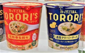「カップごはんトロリ~ズ 花椒香る坦々」と「同 濃厚クリーミーチーズ」(ポッカサッポロフード&ビバレッジ)