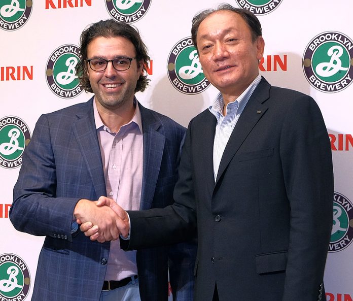 キリンビール・布施孝之社長とブルックリン・ブルワリー・ロビン・オッタウェイ社長