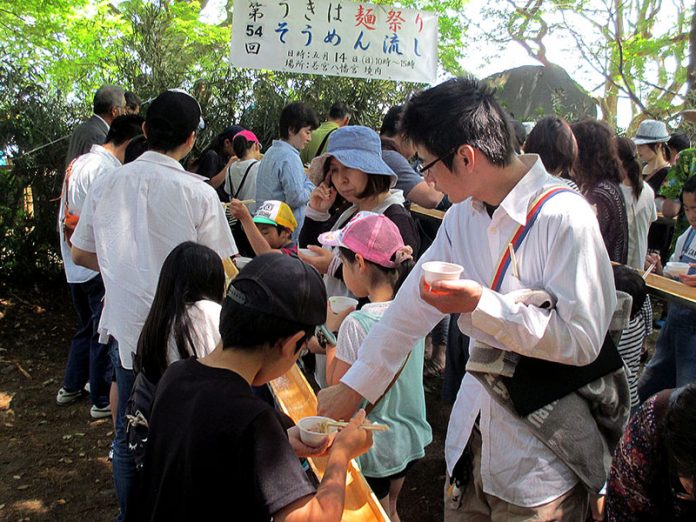 うきは麺祭り そうめん流し