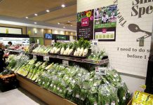 近畿版 農作物の鮮度感アピール イオンアグリ創造 イオン農場コーナー(ダイエー神戸三宮店)