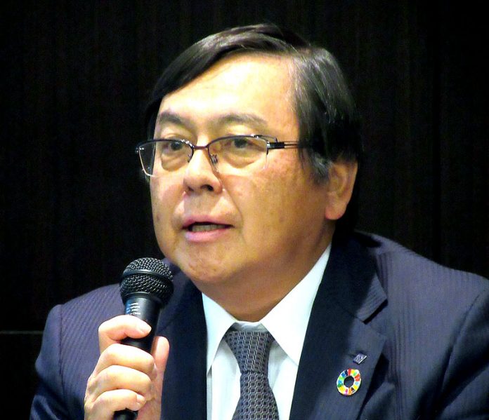 ＥＳＧ経営の重要性を語る清水洋史社長（不二製油グループ本社）