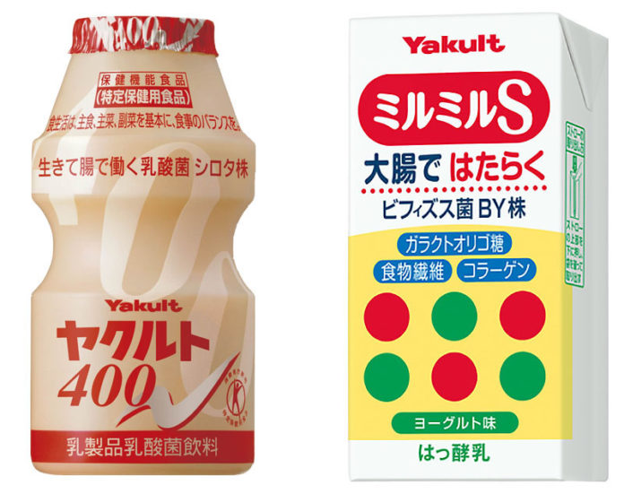 「ヤクルト４００」㊧と「ミルミルＳ」