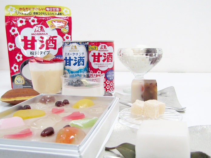 森永甘酒とオリジナル甘味（伊勢丹新宿店にて）