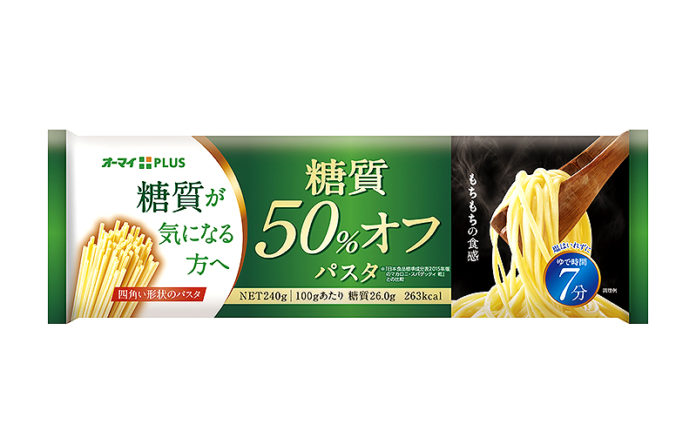 オーマイＰＬＵＳ 糖質５０％オフパスタ（日本製粉）