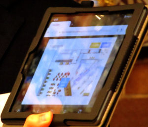 タブレット端末で席を表示
