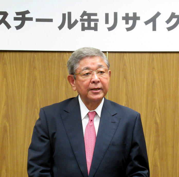 中村真一理事長（スチール缶リサイクル協会）