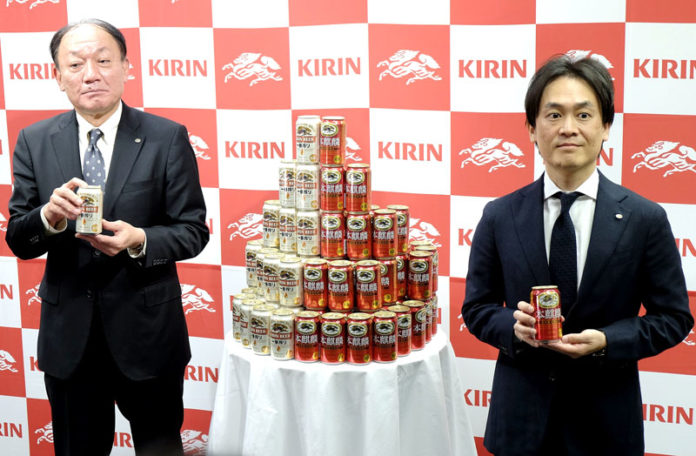 布施孝之社長㊧と山形光晴部長（キリンビール）