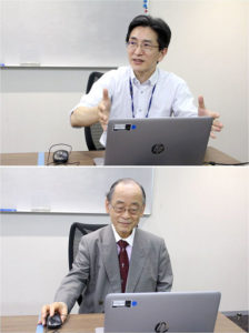 福島洋一室長㊤(ネスレ日本)と医学博士の板倉弘重氏