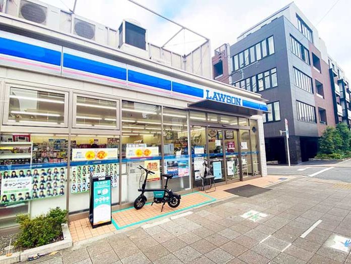 サービスを開始した都内の店舗（LUUP（ループ）／ローソン）