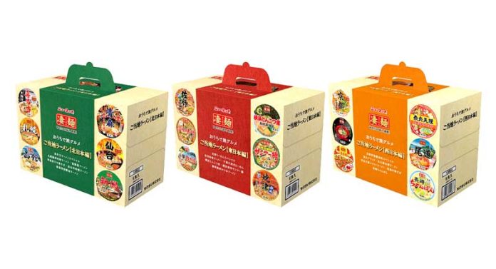 「凄麺」ご当地6種アソート。「北日本編」「東日本編」「西日本編」の3種（ヤマダイ）