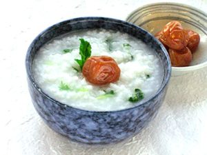 味梅を使った七草がゆ