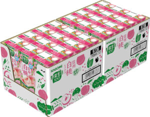 オンライン限定でケース販売される(野菜生活100信州白桃ミックス)