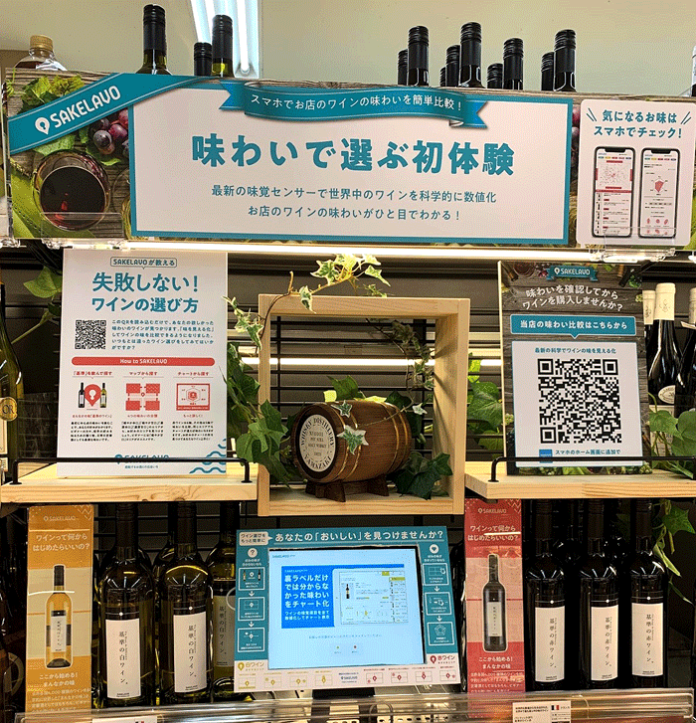 タブレット端末を利用した売場イメージ（SAKE RETAIL）