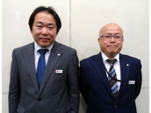 堀内慎也氏㊧と高柳謙一郎氏(紀文食品)