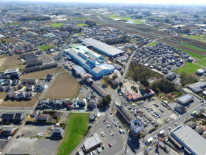 煙突のない古河工場(HARIO)