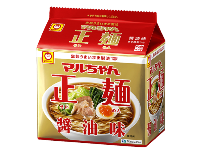 「マルちゃん正麺 5食パック」（東洋水産）