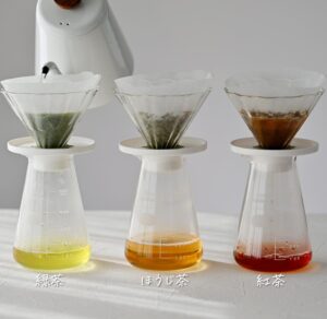 煎茶、ほうじ茶、ウーロン茶、紅茶と茶葉の種類によって抽出する速度を変えることができる