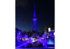 ブルーに染まる中部電力ミライタワー（青の洞窟NAGOYA）