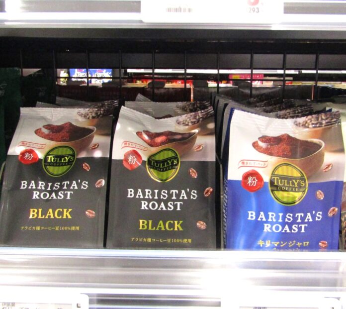 「TULLY’S COFFEE THE BARISTA’S ROAST（タリーズコーヒー ザ バリスタズロースト）」の「BLACK」「キリマンジャロブレンド」のレギュラーコーヒー粉商品2品