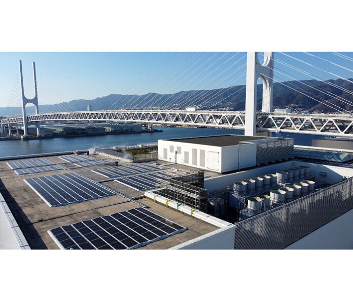神戸工場の屋上に設置した太陽光パネル（キユーピー）