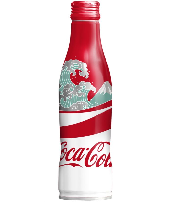 「コカ・コーラ」スリムボトル和柄デザイン