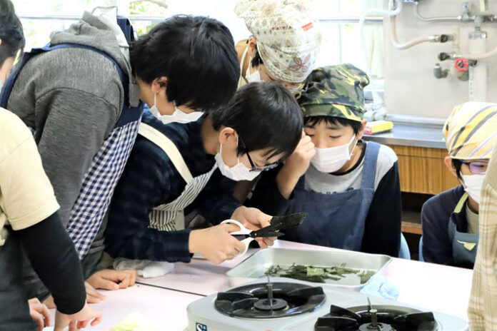 日本アクセス乾物授業の模様（昨年12月、東京都品川区の小学校で）