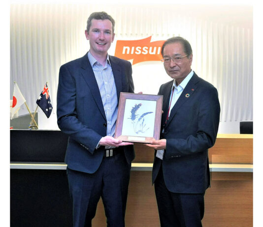 浜田晋吾社長㊨（ニッスイ）とIG社CEOのScott Elliott氏