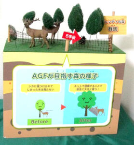 AGF関東に展示される「ブレンディの森」のパネル - 食品新聞 WEB版（食品新聞社）