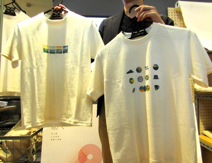 アップサイクル製品のTシャツ