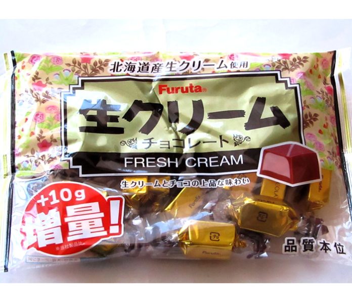 10g増量の「生クリームチョコ」（フルタ製菓）