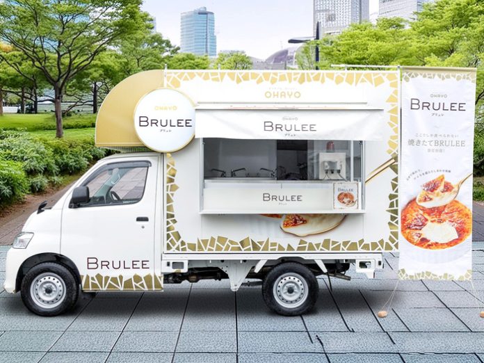 オハヨー乳業 「ブリュレ」初キッチンカー 焼き立てを3日間限定発売