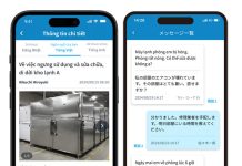 製造現場に寄り添うDXで人手不足に対応・従業員定着率向上へ カミナシ従業員 業務連絡をベトナム語で自動翻訳㊧と日本語とベトナム語の相互自動翻訳チャット(カミナシ従業員)