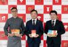 湯澤尚史社長㊥、諸澤慎二営業本部長㊨、桝谷周一郎氏