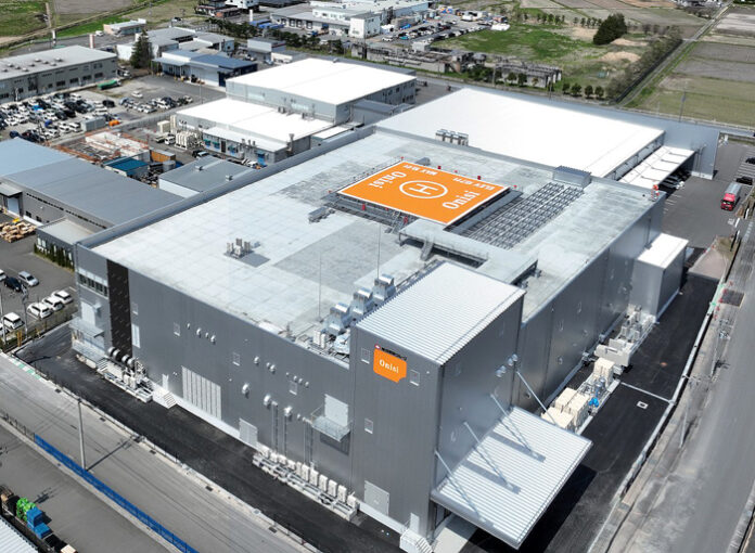 屋上にヘリポートを設置した宮城第二工場