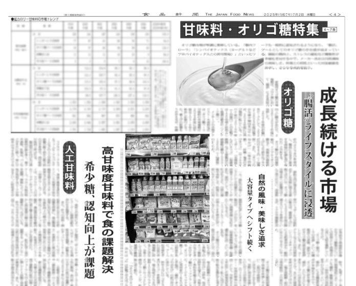甘味料・オリゴ糖特集