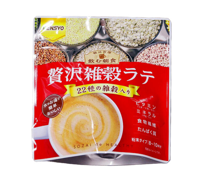 「飲む朝食 贅沢雑穀ラテ 22種の雑穀入り」