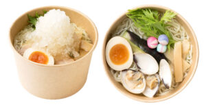 だし氷トッピング／特製だし氷 だし麺 千葉県産はまぐり塩ラーメン（冷）