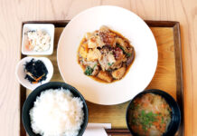 エバラ食品「おろしのたれ」 ミツハシライスとコラボの限定メニュー 「大葉とニンニク香る 豚ロースと秋野菜の発酵旨味おろしのたれ膳」