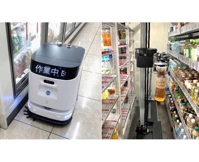 ㊧床掃除ロボット(イメージ)／㊨品出しロボット(イメージ)