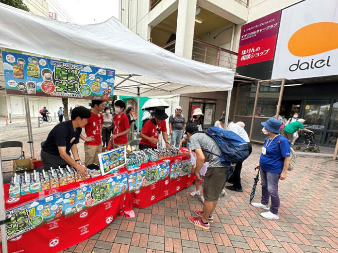 味の素大阪支社 大阪府と防災を啓発 ダイエー店舗で