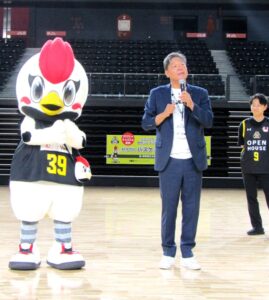 群馬プロバスケットボールコミッションの阿久澤毅社長 群馬プロバスケットボールコミッションの阿久澤毅社長