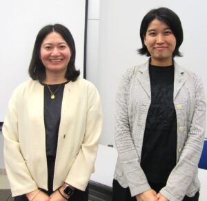 進行講師役を務めたのは福永成恵さん右と有永直子さん 進行・講師役を務めたのは福永成恵さん(右)と有永直子さん