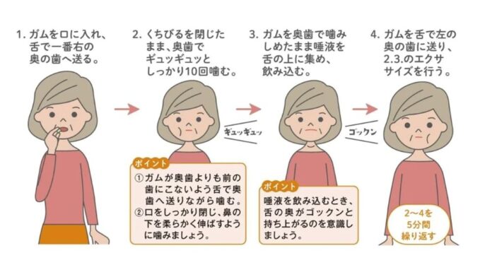 ガム咀嚼を含む口腔のエクササイズ ガム咀嚼を含む口腔のエクササイズ