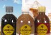 コカ・コーラ「ジョージア」ペットボトルコーヒー数量・金額ともに拡大 「カフェラテ」が牽引 Adoさんで新規層も獲得 「ジョージア」の「カフェラテ」(中央)「ブラック」(左)「深煎りプレッソ」