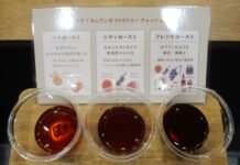 スペシャルティコーヒー=浅煎り? 堀口珈琲が「SCAJ2025」で焙煎度に着目したブースを出展 焙煎度が異なるコーヒーの飲み比べ