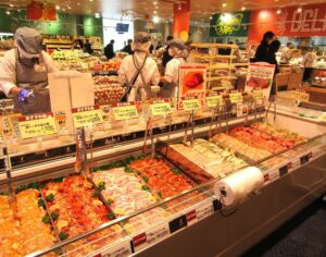 味付き肉と味付きの魚の切り身のバンドル販売