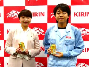 左からキリンホールディングスの辻さや香氏キリンビールの宮崎雅大氏 左からキリンホールディングスの辻さや香氏、キリンビールの宮崎雅大氏