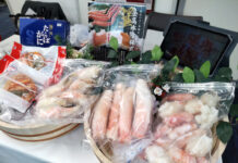 通販食品展示商談会④ エコや環境対策を訴求した商品も たらばがにの剥き身は解凍後そのまま食べられ殻ごみが出ない