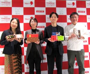 左からDari Kの足立氏、銀座コージーコーナーの伊藤氏、ロッテの山口氏、メリーチョコレートカムパニーの大石氏